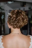 Brautfrisur f. halblanges Haar
