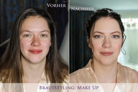 Vorher / Nachher: Braut-Make Up