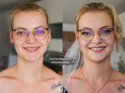 Kompl. Brautstyling Vorher/Nachher »Brautstyling«