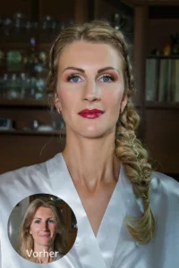 (Brautstyling am großen Tag @home) Brautstyling (Vorher/Nachher)